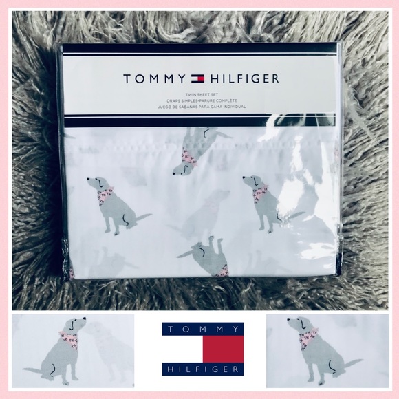 Tommy Hilfiger Labrador Retriever Pink Twin Sheets - Picture 4 of 11